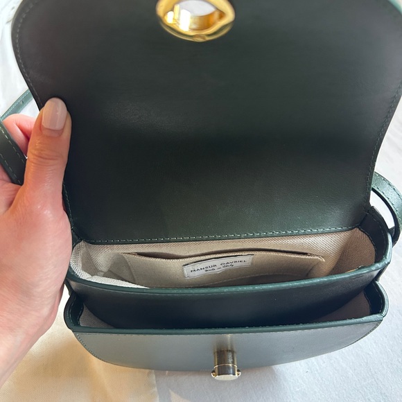 Mansur Gavriel Dark Green Mini Leather Crossbody Bag - Picture 4 of 6